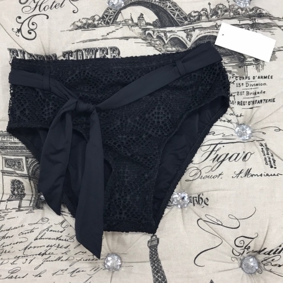 Ella Moss Waist Tie Crochet Bikini Bottoms - Picture 3 of 7